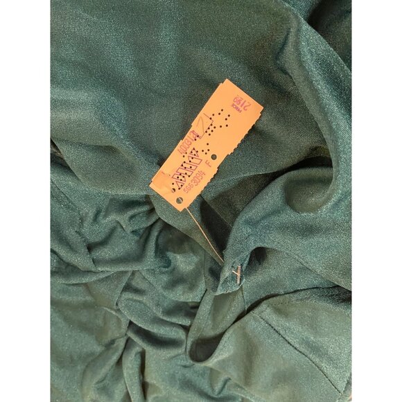 Mara J Jrs. Wrap Dress Green Size 7 NWT Deadstock Vintage Retro Mob Wife Boho - Picture 4 of 13